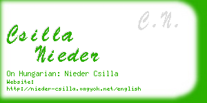 csilla nieder business card